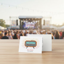 Modern DJ & Festival Organizer Card with QR Code