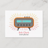 Modern DJ & Festival Organizer Card with QR Code Visitenkarte (Vorderseite)