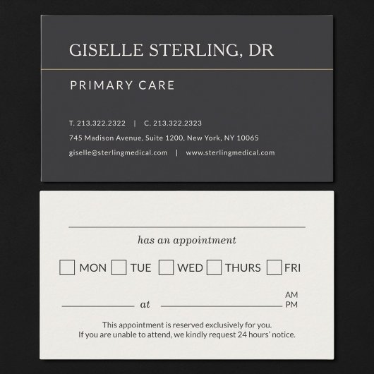 Modern Doctor Office Appointment Reminder Terminkarte