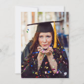 Modern Doctor Photo Graduation Party Einladung (Rückseite)