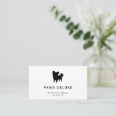 Modern Dog Grooming Silhouette Logo Visitenkarte (Stehend Vorderseite)