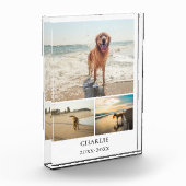 Modern Dog Keepsake Cute Personalized Pet Collage Fotoblock (Links)