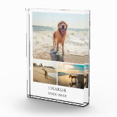 Modern Dog Keepsake Cute Personalized Pet Collage Fotoblock (Rechts)