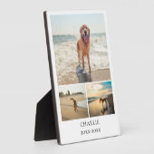 Modern Dog Keepsake Personalized Pet Collage Photo Fotoplatte (Seite)