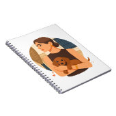 Modern Dog Mom Aesthetic With Cute Puppy Notizblock (Rechte Seite)