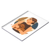 Modern Dog Mom Aesthetic With Cute Puppy Notizblock (Linke Seite)