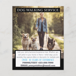 MODERN Dog Walker Pet Sitter Foto Kleine Unternehm Flyer