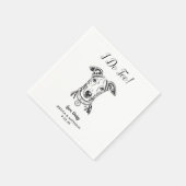 Modern Dog Wedding Cocktail Napkins  Serviette (Ecke)