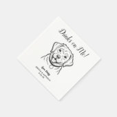 Modern Dog Wedding Cocktail Napkins  Serviette (Ecke)