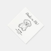 Modern Dog Wedding Cocktail Napkins  Serviette (Ecke)