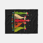 Modern Dogs 60s 70s 80s Style Funny Dogs Christmas Fleecedecke (Vorderseite (Horizontal))