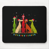 Modern Dogs 60s 70s 80s Style Funny Dogs Christmas Mousepad (Vorne)