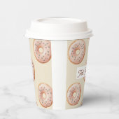 Modern Donuts Pattern With Name or Text Pappbecher (Links)