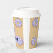 Modern Donuts Pattern With Name Pappbecher (Links)