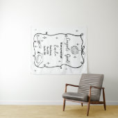 Modern doodle Graduation Welcome Sign Wandteppich (Beispiel (Horizontal))