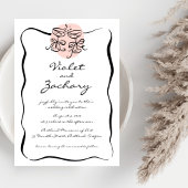 Modern Doodle Wedding Einladung