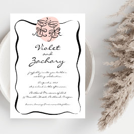 Modern Doodle Wedding Einladung