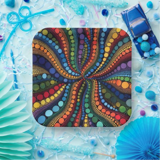 Modern Dot Art Collection Pappteller (Party)