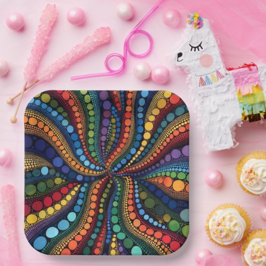 Modern Dot Art Collection Pappteller (Party)