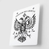 Modern Double Head Eagle Quadratische Wanduhr (Winkel)