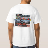 "Modern Drag Race Car Abzeichen Sticker T-Shirt" T-Shirt (Rückseite)