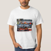 "Modern Drag Race Car Abzeichen Sticker T-Shirt" T-Shirt (Vorderseite)