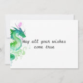 Modern Dragon Magic Birthday Karte (Rückseite)