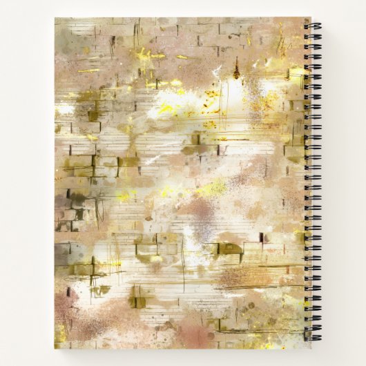 Modern drawing elegant pattern spiral Notizblock (Rückseite)