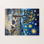 Modern Dreamlike Joshua Tree Mojave Desert Hiking Puzzle (Horizontal)