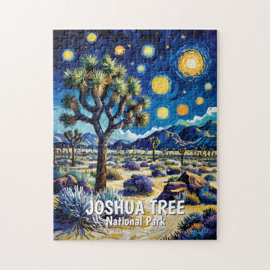 Modern Dreamlike Joshua Tree Mojave Desert Hiking Puzzle (Vertikal)
