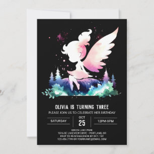 Modern Dreamy Fairy Birthday Einladung