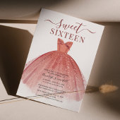 Modern Dress Sweet 16 Script Geburtstag Einladung