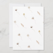 Modern Driving Floral Boho Kreath Save the Date Einladung (Rückseite)