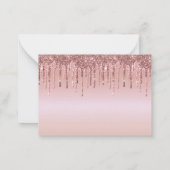 Modern Driving RoseGold Baby Dusche Vielen Dank Mitteilungskarte (Rückseite)