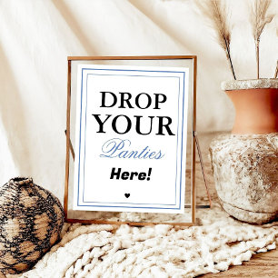 Modern Drop Your Panties Bachelorette Spielzeichen Poster