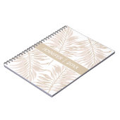 Modern Dry Palm Leaf Boho Name Script Notizblock (Linke Seite)