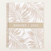 Modern Dry Palm Leaf Boho Name Script Planer (Vorderseite)