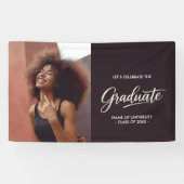 Modern Dual-Sided Photo Graduation Party Banner (Horizontal)