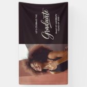 Modern Dual-Sided Photo Graduation Party Banner (Vertikal)