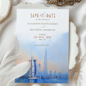 Modern Dubai Save the Date Burj Al Arab Skyline Einladung