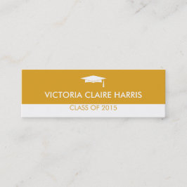 Modern dull gold Abschluss Namenskarte