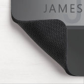 Modern Dunkelgrauer Farbverlauf Name oder Firmenna Mousepad (Ecke)