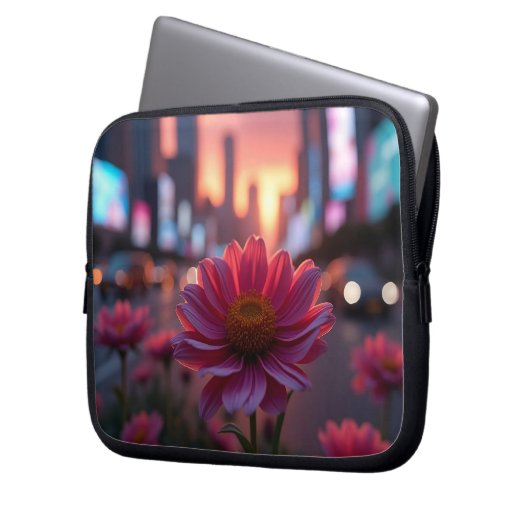 Modern Dusk Daisies 10' Laptopschutzhülle (Vorderseite Links)
