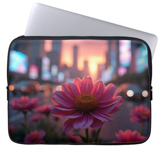 Modern Dusk Daisies 13' Laptopschutzhülle (Vorderseite)