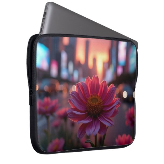 Modern Dusk Daisies 15' Laptopschutzhülle (Vorne Rechts)