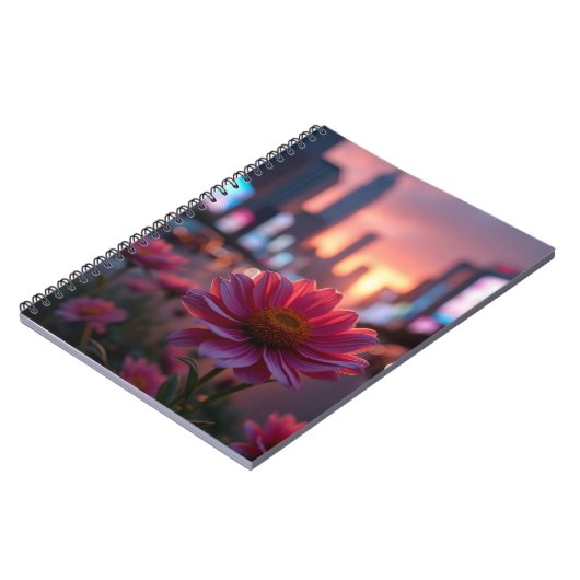 Modern Dusk Daisies Notizblock (Linke Seite)