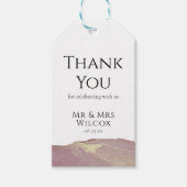 Modern Dusky Pink Wedding Vielen Dank für Ihre Ges Geschenkanhänger (Vorderseite)