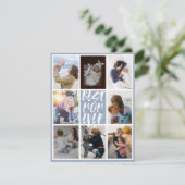 Modern Dusty Blue 8 Foto Collage Beste Mama je (Stehend Vorderseite)