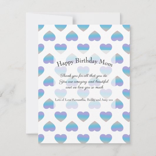 Modern Dusty Blue 8 Foto Collage Beste Mama je (Rückseite)