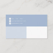 Modern Dusty Blue Beruflich Visitenkarte (Rückseite)